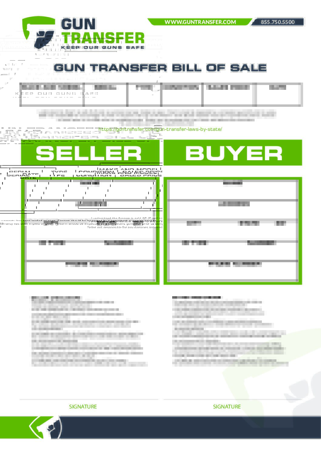 Digital Lifetime Record Sample bill of sale stored as part of a digital lifetime record